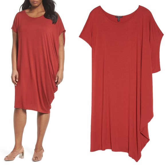 Eileen Fisher Dresses & Skirts - New Eileen Fisher Serrano Asymmetrical Drape Dress Sz 1X